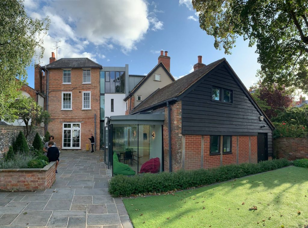 External view of a completed building extension